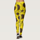 Leggings van zonnebloemen (Achterkant)