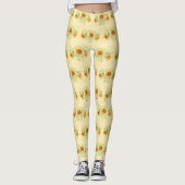 Leggings van zonnebloemen op geel (Voorkant)