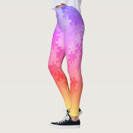 Leggings van zonneset Ombre Puzzle