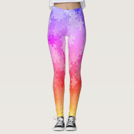 Leggings van zonneset Ombre Puzzle