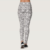 Leggings van zwart-wit gemarmerde vrouwen (Achterkant)