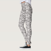 Leggings van zwart-wit gemarmerde vrouwen (Links)