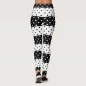 Leggings van zwart-witpols (Achterkant)