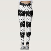 Leggings van zwart-witpols (Voorkant)