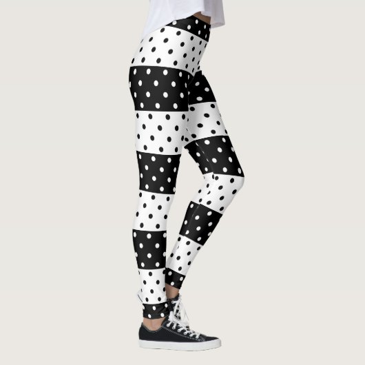 Leggings van zwart-witpols (Rechts)