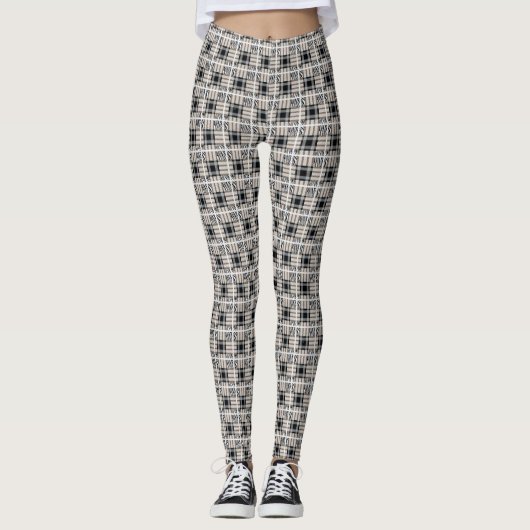 Leggings van zwarte/bruine gevlekte vrouwen (Voorkant)