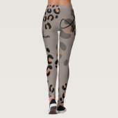 Leggings van zwarte en bruine luipaard (Achterkant)