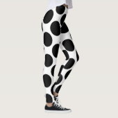 Leggings van zwarte en witte reuzenpolka (Rechts)
