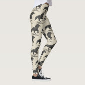 Leggings van zwarte paardjes (Rechts)