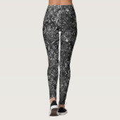 Leggings van zwartwit/grijze vlinder (Achterkant)
