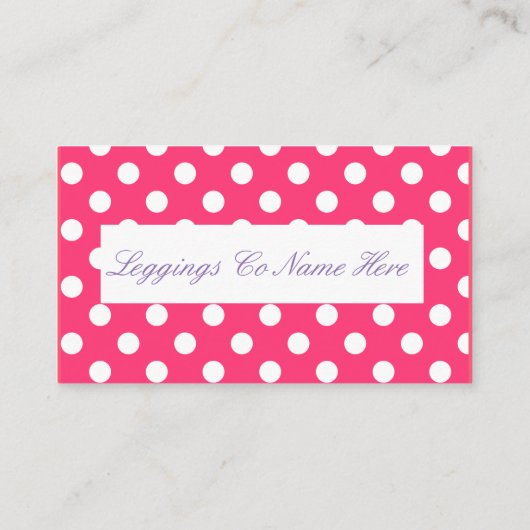 Leggings Verkoop, Roze en Paars Visitekaartje (Achterkant)