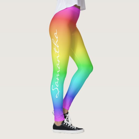 Leggings voor aangepaste Rainbooggradiënt (Rechts)