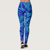 Leggings voor abstracte Floral Design Mode (Achterkant)