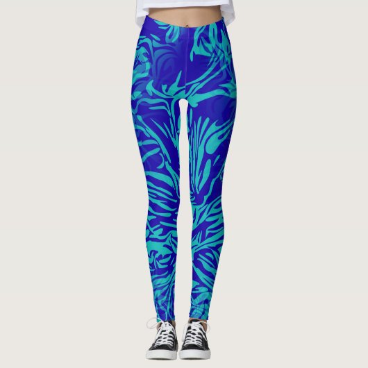 Leggings voor abstracte Floral Design Mode (Voorkant)