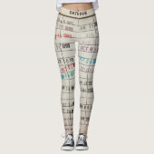 Leggings voor afdrukbare bibliotheekkaarten (Voorkant)