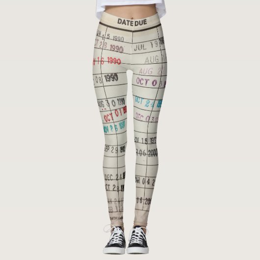 Leggings voor afdrukbare bibliotheekkaarten (Voorkant)