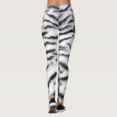 Leggings voor afdrukken in zwart-wit en witte tijg (Achterkant)