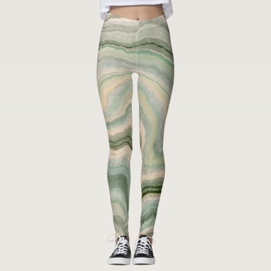 Leggings voor all-over-print van marmersteen (Voorkant)