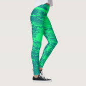Leggings voor Aqua en Limoen Wax Textuur (Rechts)
