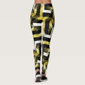 Leggings voor Black and Gold Pattern ★ Funky Zebra (Achterkant)