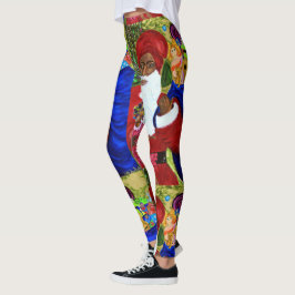 Leggings voor Black Santa Claus Designer - Kerstmi