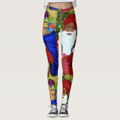 Leggings voor Black Santa Claus Designer - Kerstmi (Voorkant)