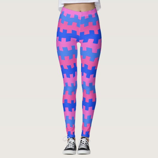 Leggings voor blauw en roze chemie (Voorkant)