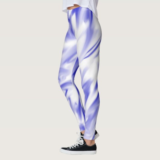 Leggings voor blauw en wit kunstontwerp (Links)