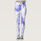Leggings voor blauw en wit kunstontwerp (Voorkant)