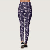 Leggings voor blauw/roze Floral (Achterkant)