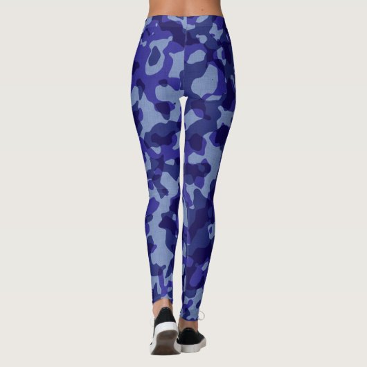 Leggings voor blauwe camouflage (Achterkant)