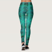 Leggings voor blauwe en blauwgroen mandala (Achterkant)