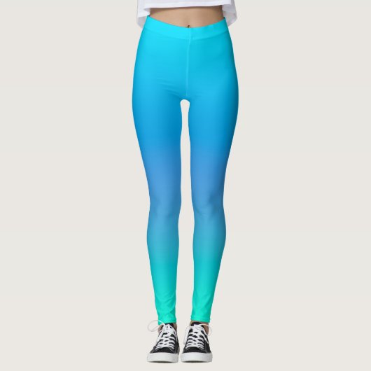 Leggings voor blauwe en Blauwgroen oceaan Breeze Y (Voorkant)