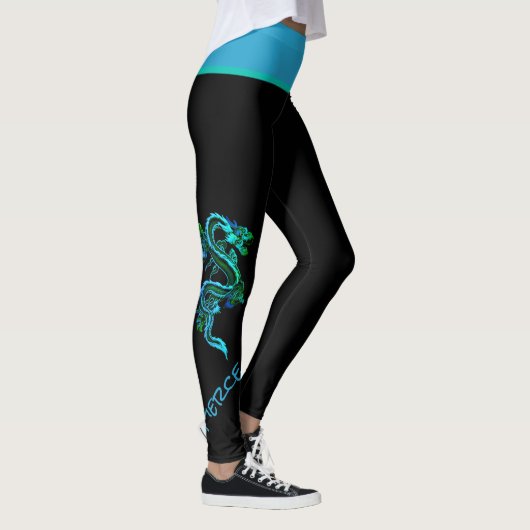 Leggings voor blauwe en groene draak (Rechts)