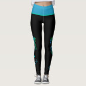 Leggings voor blauwe en groene draak (Voorkant)