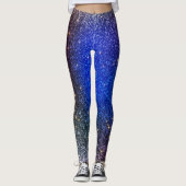 Leggings voor blauwe mousserende fitness (Voorkant)