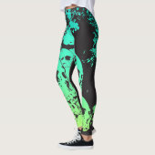 Leggings voor blauwgroen/groene schedels (Links)