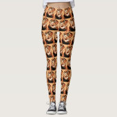 Leggings voor blokstijl Chocolade Lab (Voorkant)