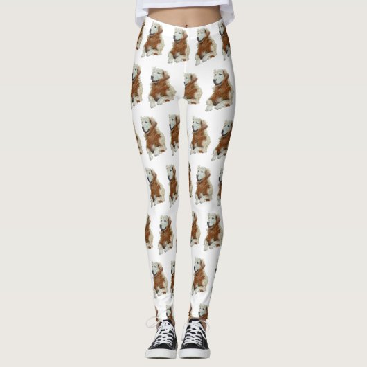 Leggings voor blokvormig vormgegeven Golden Retrie (Voorkant)