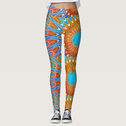 Leggings voor Blue All-Over-Print (Voorkant)