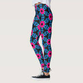 Leggings voor Blue and Hot Pink Gemstone Designer (Links)