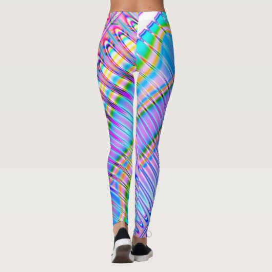 Leggings voor Bright Fractal Pattern (Achterkant)