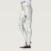 Leggings voor collage druk in de Parijse stad (Links)