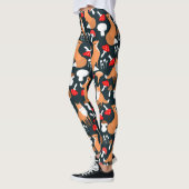 Leggings voor Cute Fox en paddenstoelen (Links)