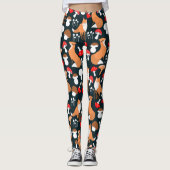 Leggings voor Cute Fox en paddenstoelen (Voorkant)