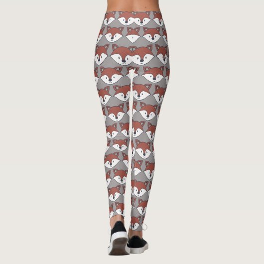 Leggings voor Cute Fox/Foxy Pattern (Achterkant)
