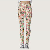 Leggings voor de Floral van Airedale Terrier (Voorkant)