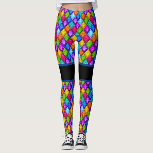 Leggings voor de Mode van diamanten Pop (Voorkant)
