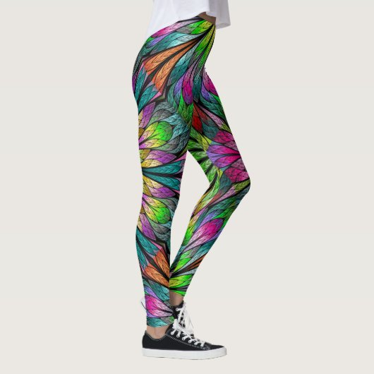 Leggings voor de Mode van Floral Fractal Pop (Rechts)
