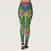 Leggings voor de Mode van Floral Fractal Pop (Achterkant)